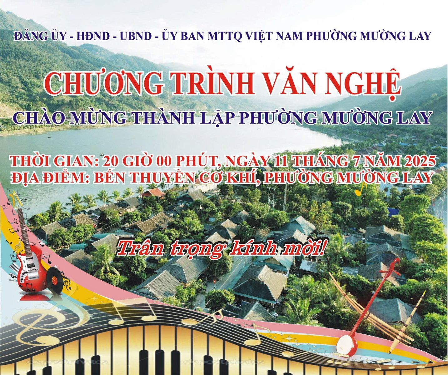 Chương trình văn nghệ chào mừng thành lập phường Mường Lay